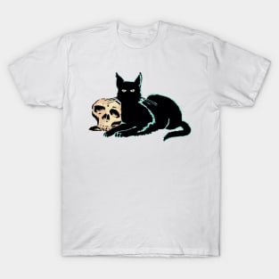 Skull and cat T-Shirt